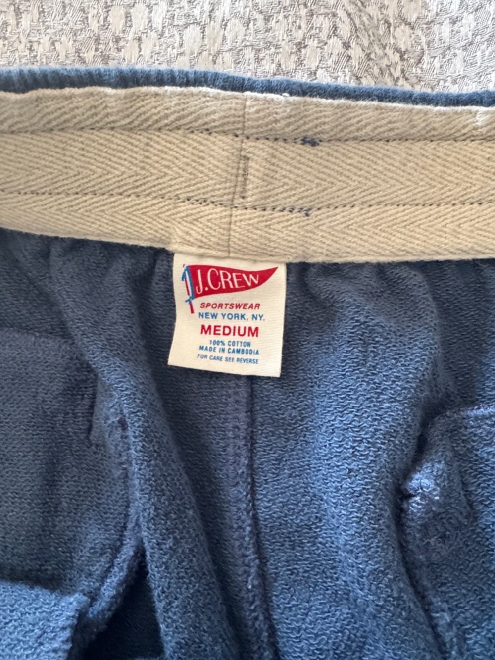 J. Crew Navy Elastic-Waist Athletic Shorts - Picture 2 of 6